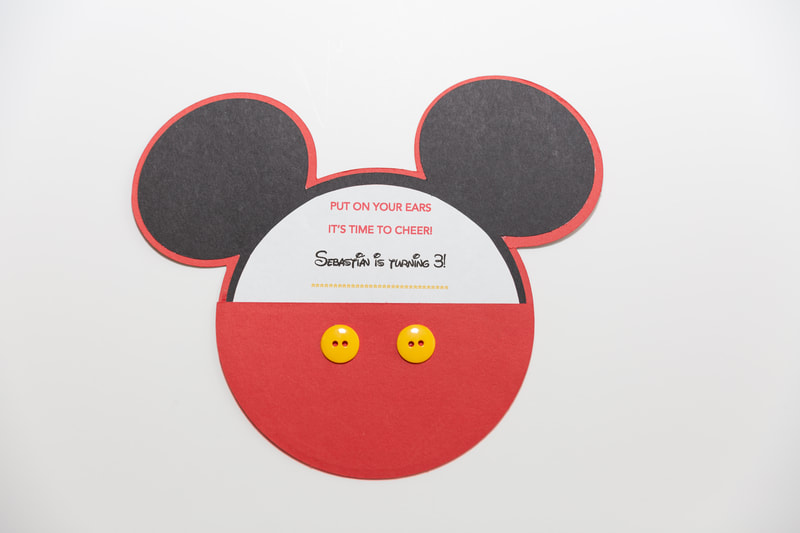 Custom Designed Mickey Mouse Birthday Card