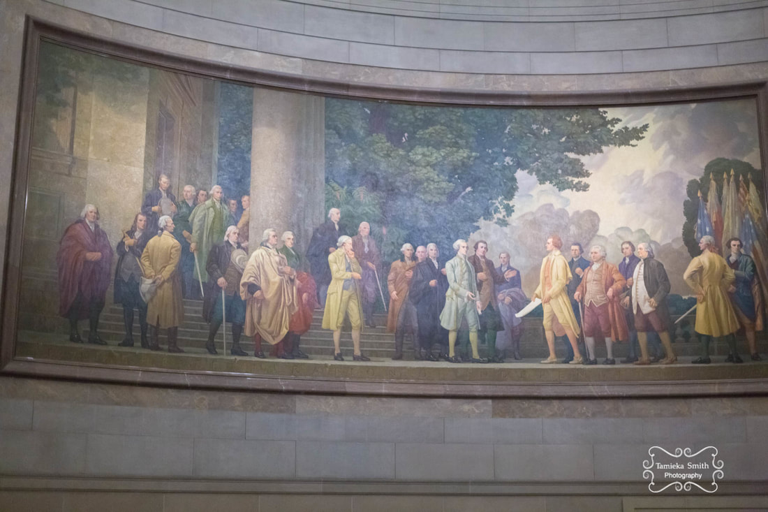 Murals inside The National Archives