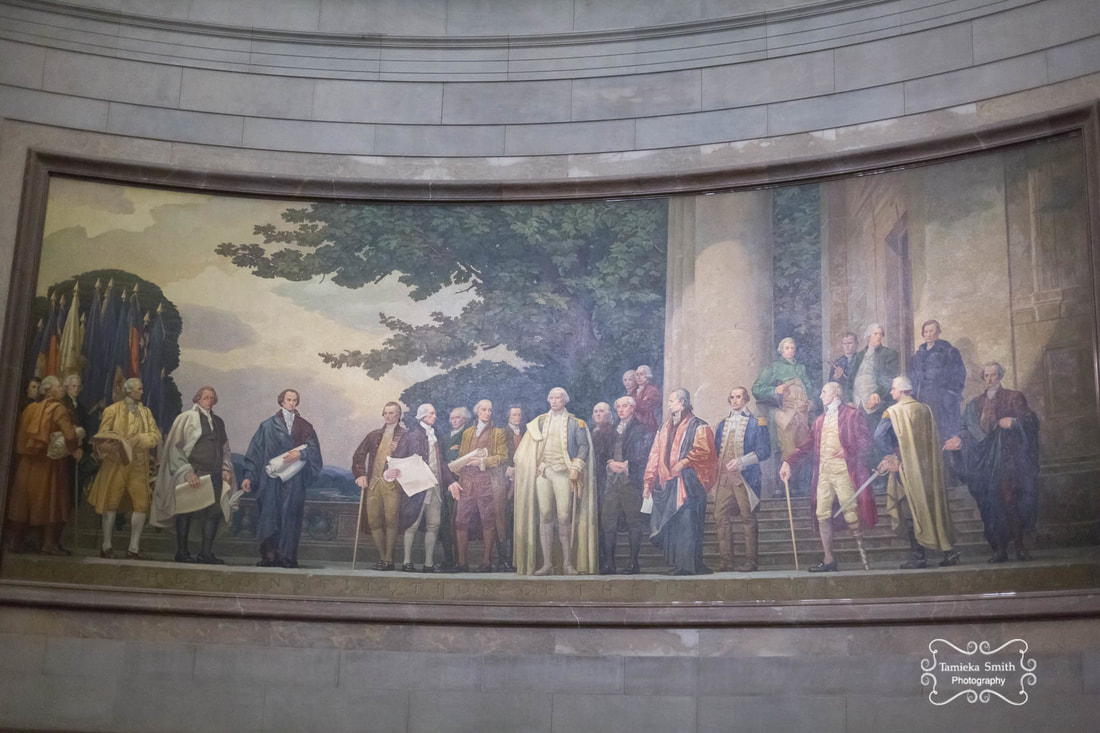 Murals inside The National Archives