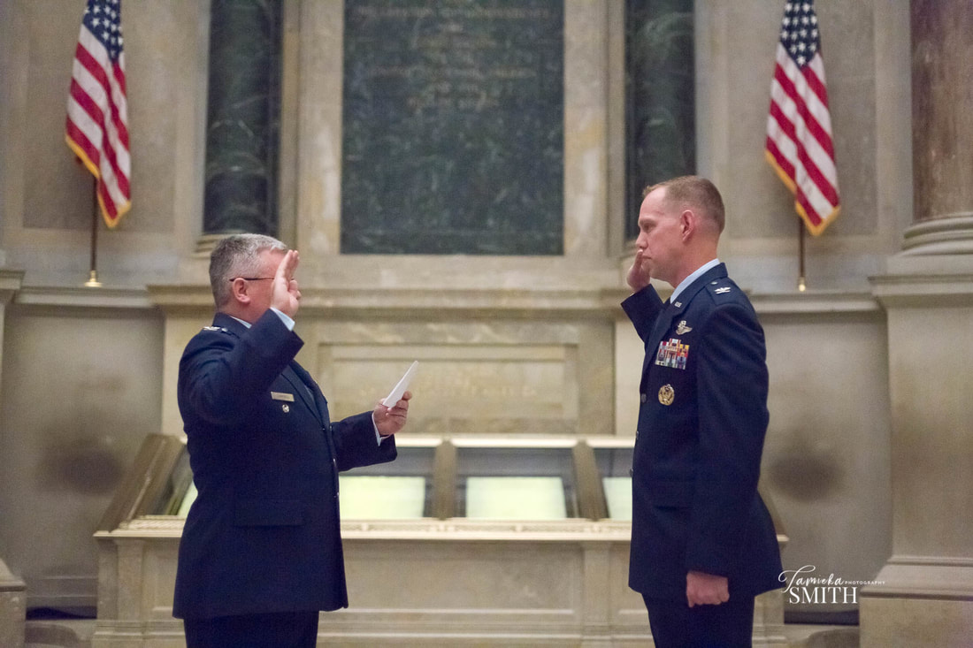 Air Force Officer administered the Oath of Office in the National Archives Museum
