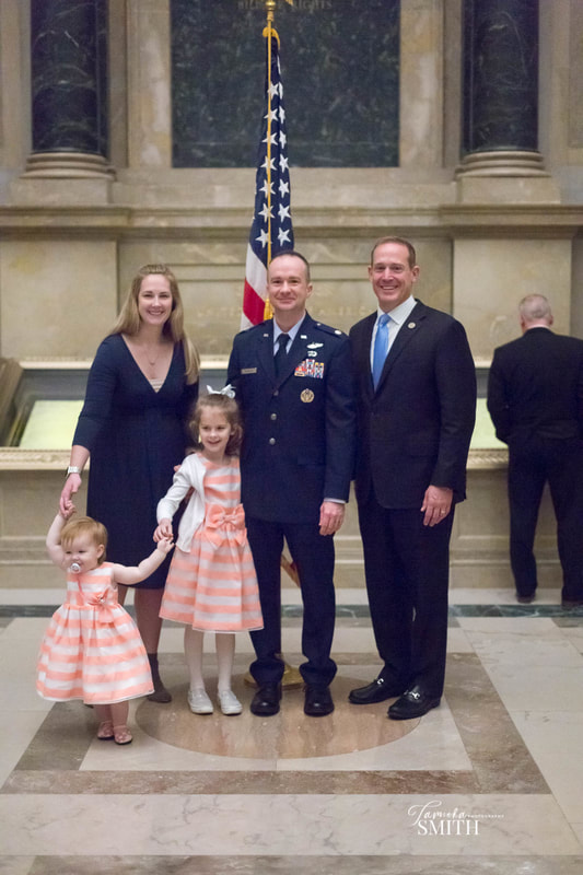 Air Force Officer Family Photo with Congressman Ted Budd of North Carolina, Northern Virginia Photographer, National Archives Photographer