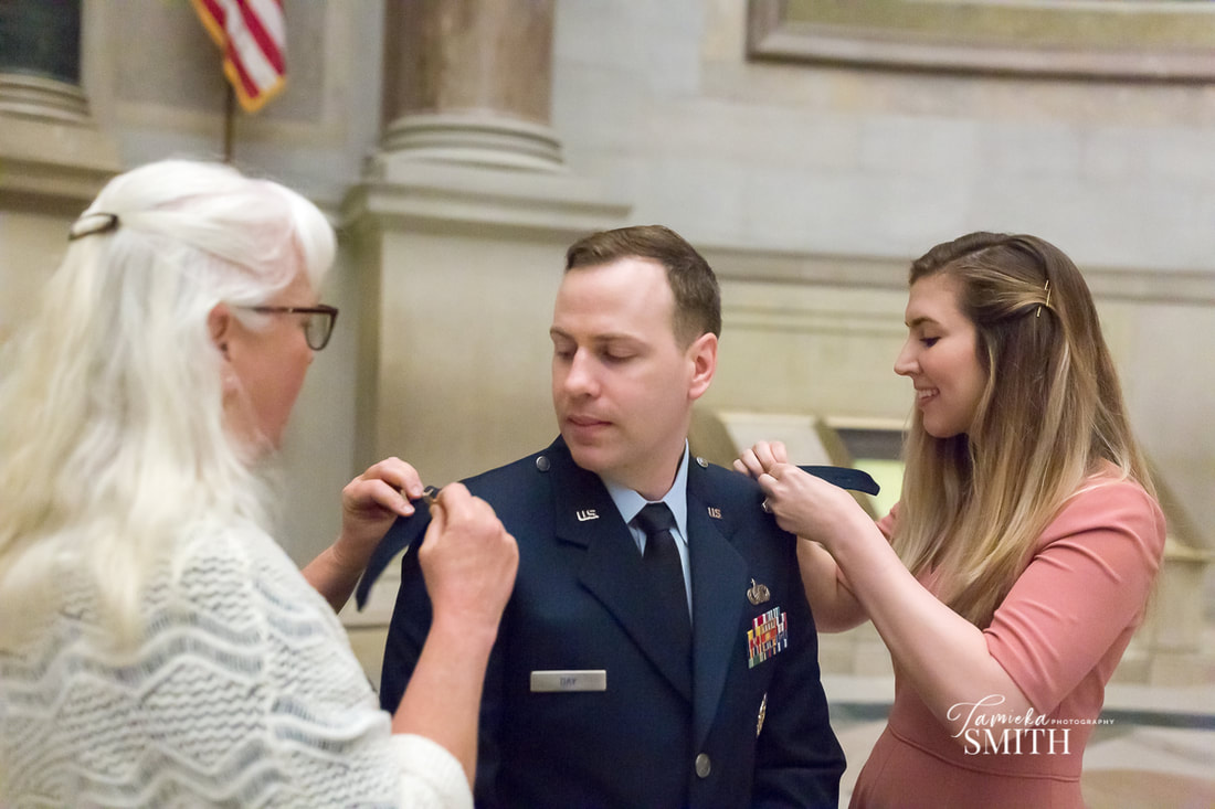 Captain Promotion ceremony at the National Archives in Washington DC