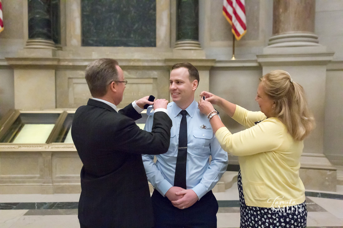 Air Force Officer promotion ceremony at The National Archives Museum in Washington DC - Tamieka Smith Photography