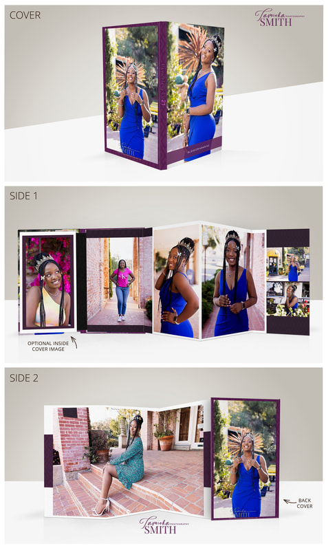 Mock up of Accordion Book by Tamieka Smith Photography a Los Angeles Family Photographer in Torrance