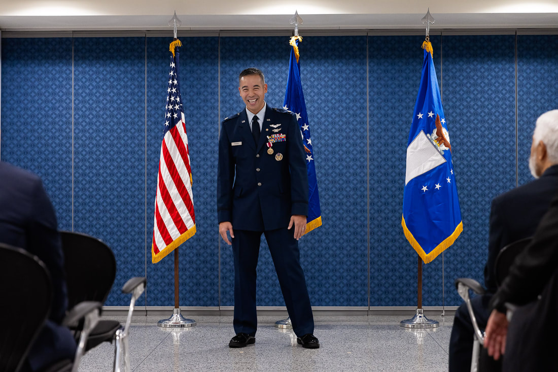 Professional Northern Virginia Photographer Tamieka Smith photographs Air Force retirement ceremony at the Pentagon in Washington DC