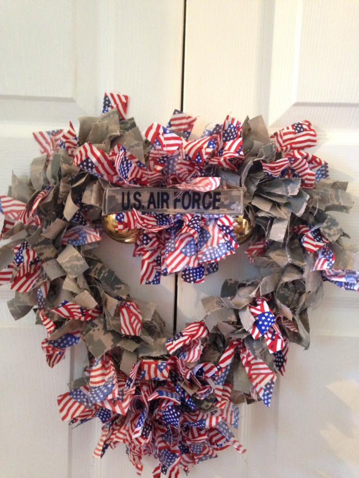Air Force Wreath, Military Wreath, Holly Hobby Wreaths, Northern Virginia Family Photographer, American Flag