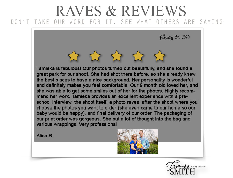 Client Review for Tamieka Smith Photography