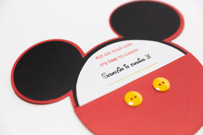 Custom Designed Mickey Mouse Birthday Card
