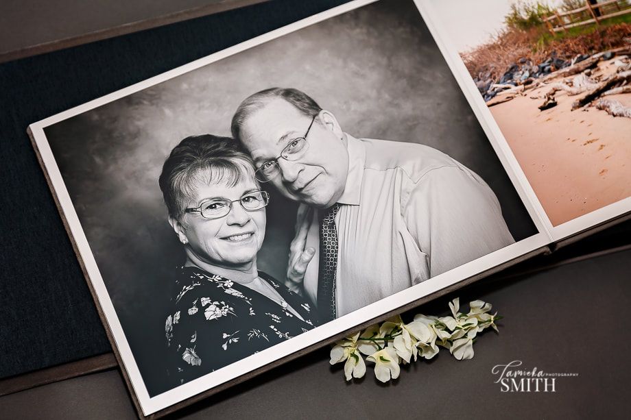 Northern Virginia Photographers Tamieka Smith displays An exquisite handcrafted album by the talented family photographer Tamieka Smith, capturing your family's legacy in timeless beauty. With each turn of the page, the memories and stories come to life, a luxurious keepsake to be cherished by your loved ones for generations to come. Documenting your family's legacy has never looked and felt so beautiful.