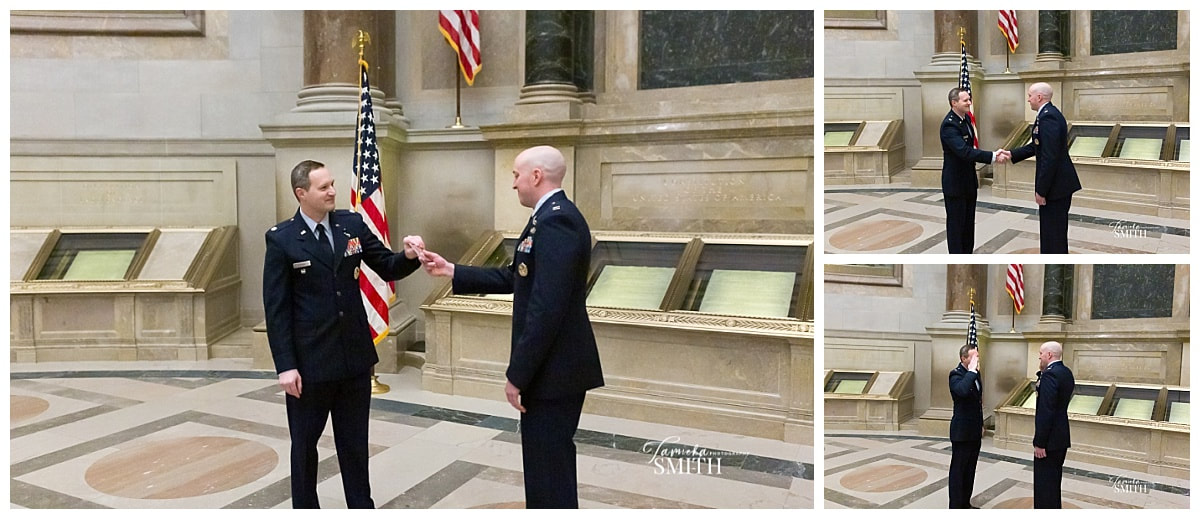 Air Force Promotion Ceremony at The National Archives in Washington DC by Tamieka Smith Photography