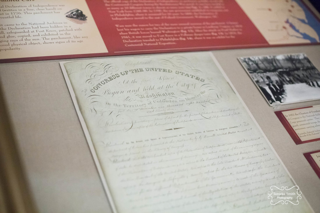 Documents inside the National Archives Museum
