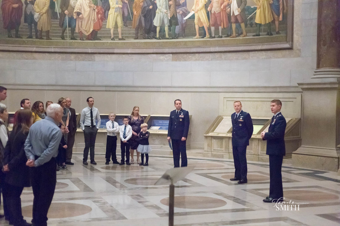 Air Force Promotion Ceremony in Washington DC at The National Archives