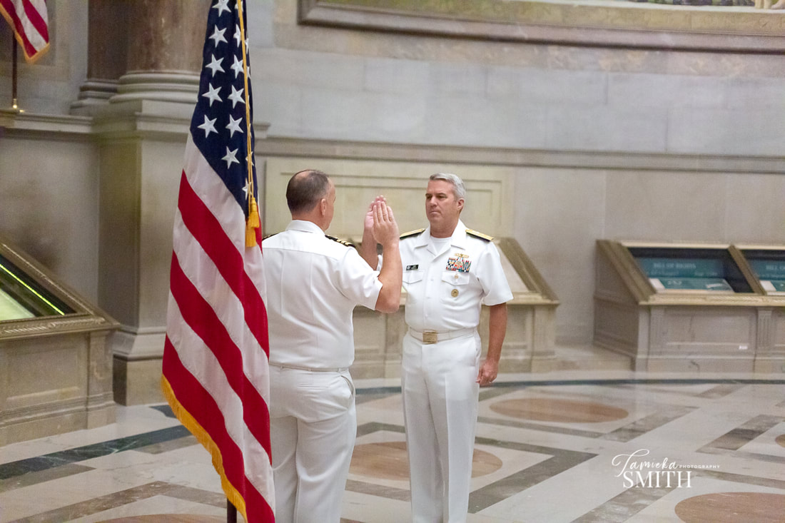Navy Oath of Office in National Archives Museum in Washington DC