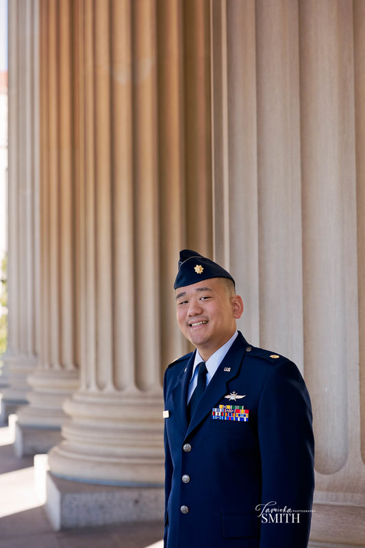 Air Force Major outside the National Archives Museum, National Archives Photographer, Air Force Photographer