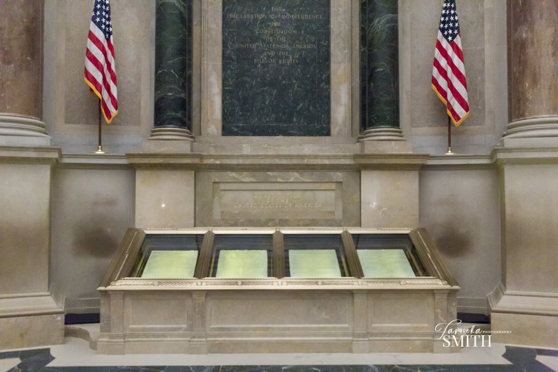 The United States Constitution of America in the National Archives Museum