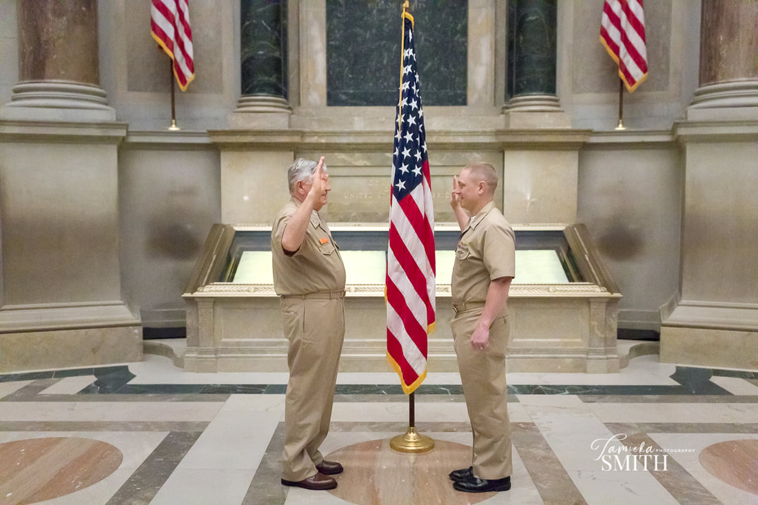 Navy Promotion ceremony at The National Archives Museum in Washington D.C.