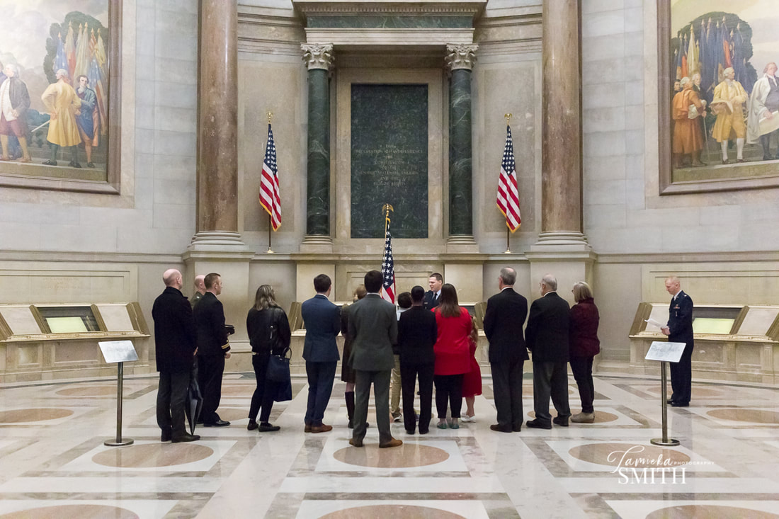 In the Rotunda of the National Archives Museum