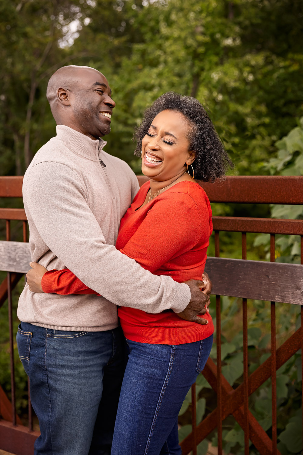 Loving couple portrait at Occoquan Park in Fairfax County VA photographed by Tamieka Smith Photography