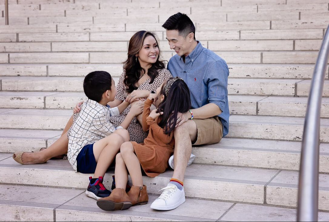 Family Portrait in Los Angeles at Disney Concert Hall photographed by Tamieka Smith a Los Angeles Photographer