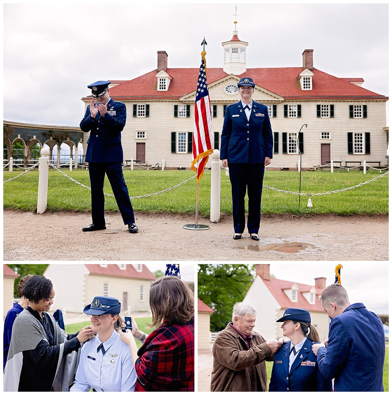 Space Force Promotion ceremony in Arlington VA at Mount Vernon Estate photographed by Tamieka Smith Photography